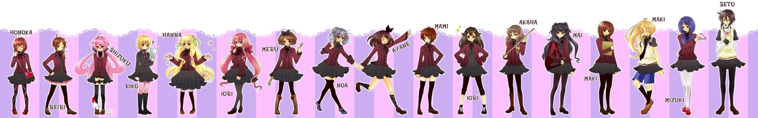hoshino, pantyhose, seifuku, thighhighs