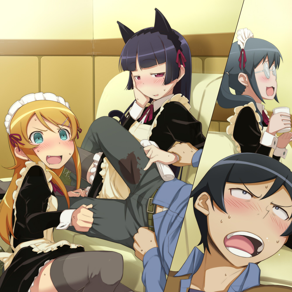animal_ears, gokou_ruri, kanna_asuke, kousaka_kirino, kousaka_kyousuke, maid, makishima_saori, ore_no_imouto_ga_konnani_kawaii_wake_ga_nai