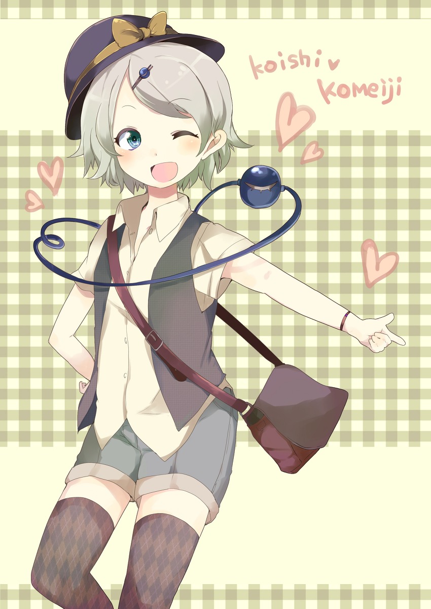 komeiji_koishi, pun2, thighhighs, touhou
