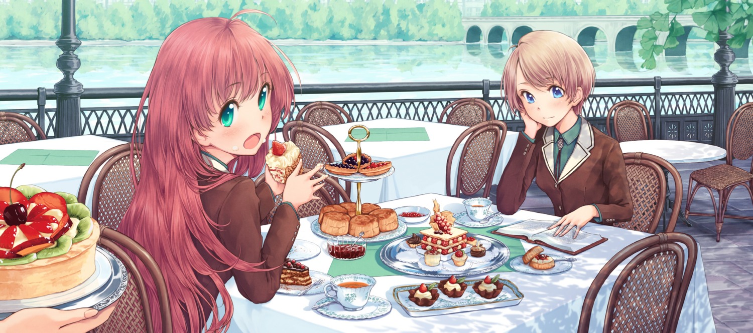 komorebi_no_kuni, landscape, seifuku, tokunou_shoutarou