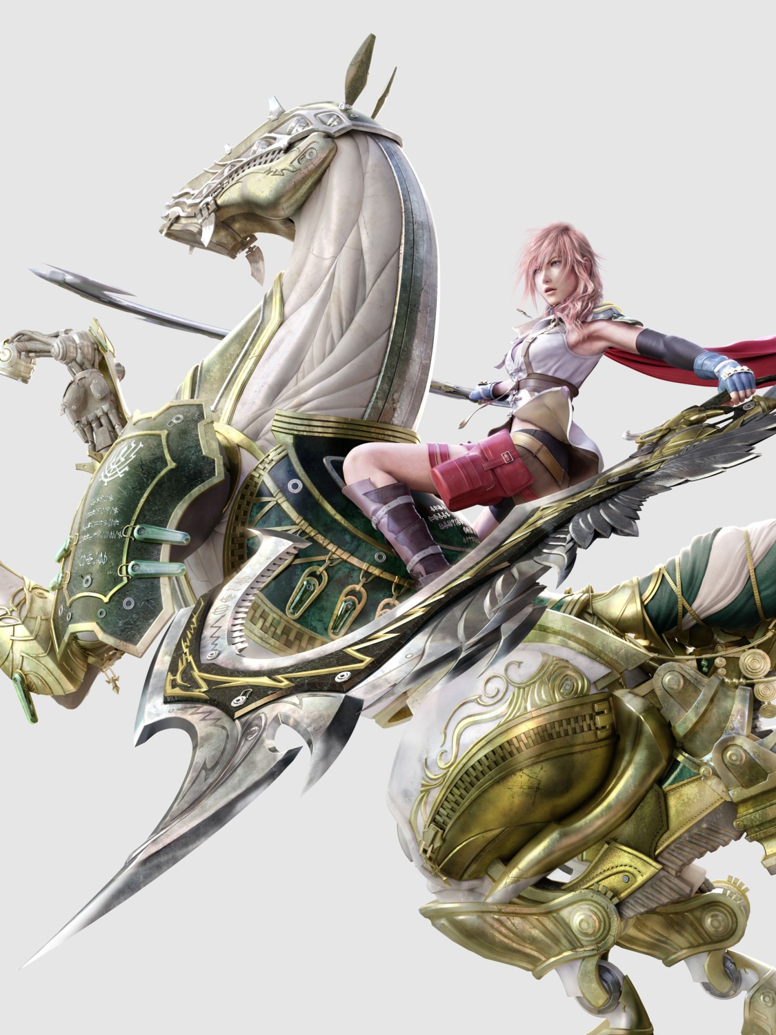 cg, duplicate, final_fantasy, final_fantasy_xiii, lightning, odin_(final_fantasy), square_enix