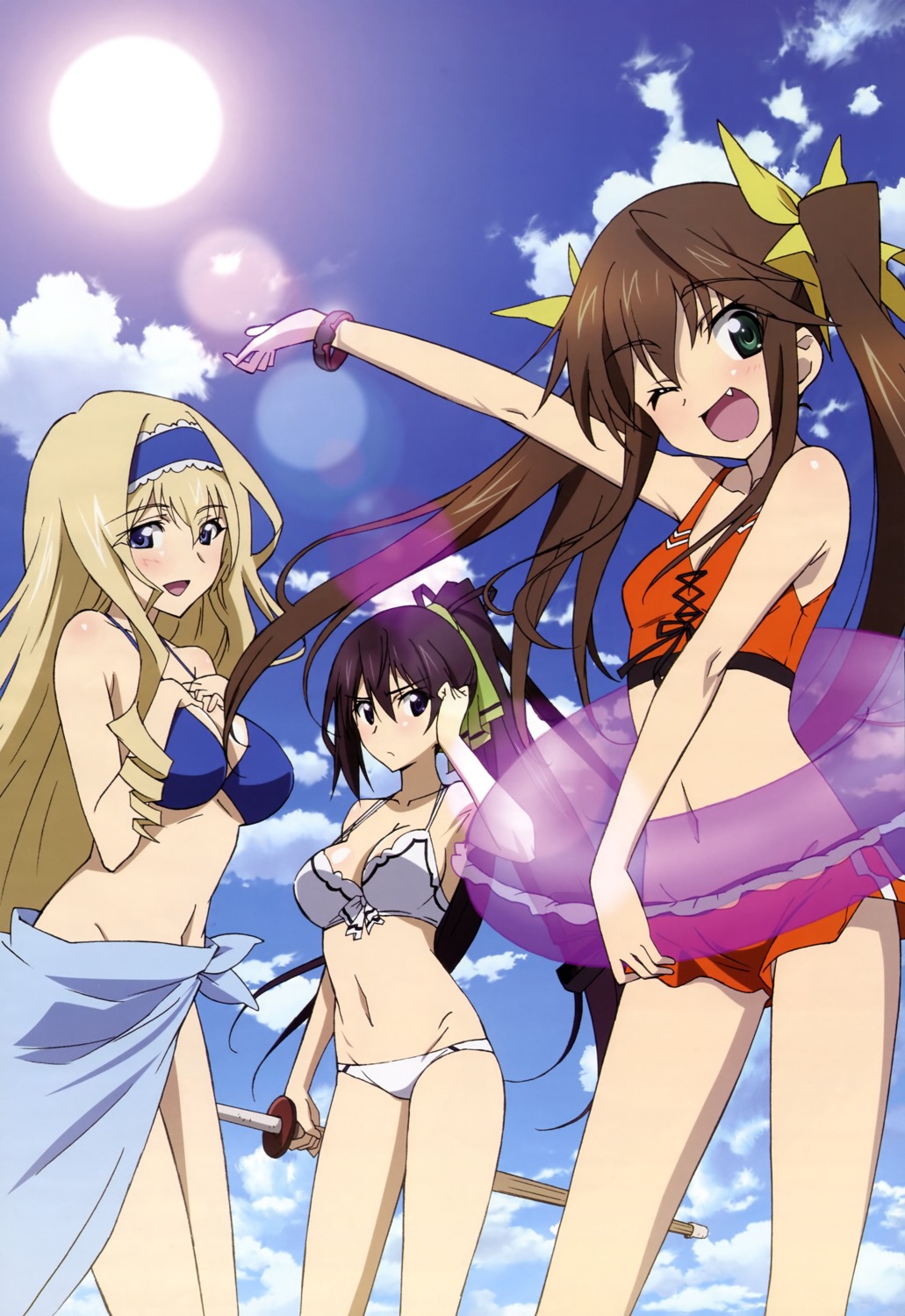bikini, cecilia_alcott, huang_lingyin, infinite_stratos, motomura_kouichi, shinonono_houki, swimsuits