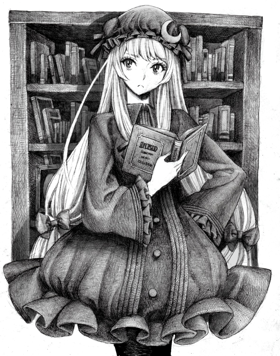 monochrome, nobita, patchouli_knowledge, touhou
