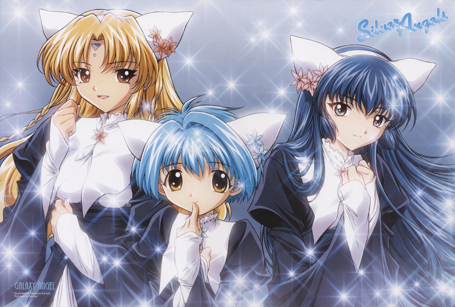 animal_ears, dress, galaxy_angel, karasuma_chitose, kimura_masahiro, mint_blancmanche, nekomimi, nun