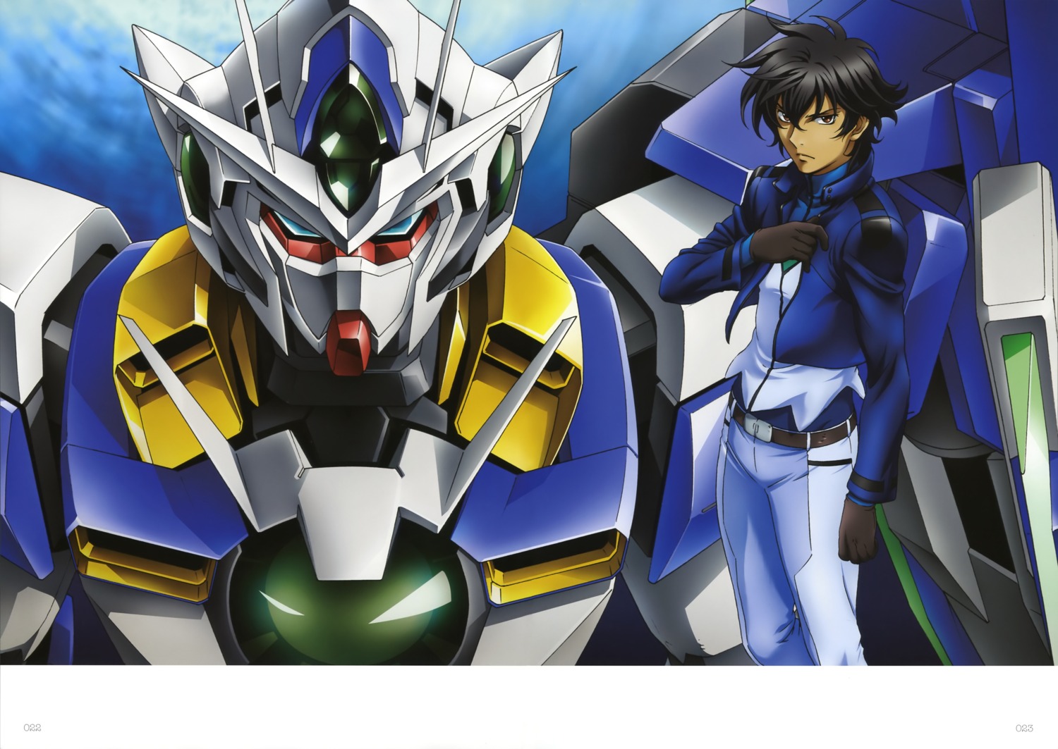 00_qan[t], chiba_michinori, gundam, gundam_00, gundam_00:_a_wakening_of_the_trailblazer, male, mecha, setsuna_f_seiei