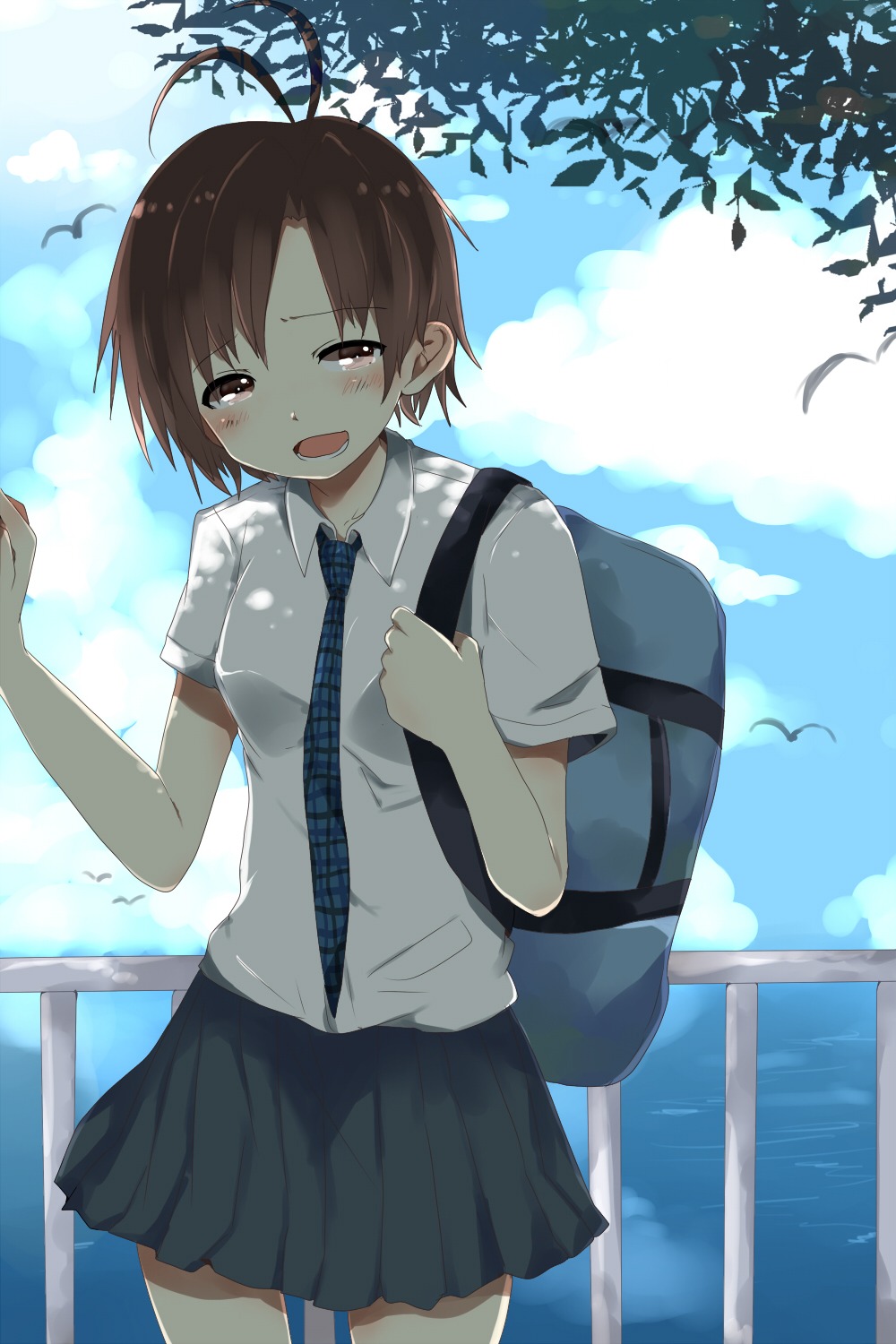 kikuchi_makoto, pun2, seifuku, the_idolm@ster, the_idolm@ster_2