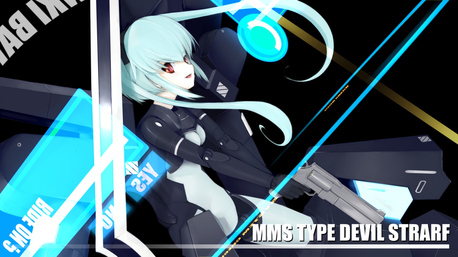 busou_shinki, gun, mecha_musume, momo_(higanbana_and_girl), strarf, wallpaper