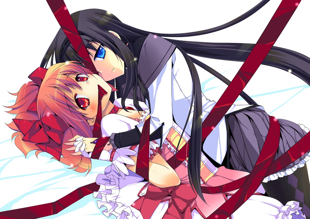 akemi_homura, kaname_madoka, mahou_shoujo_madoka_magica, shiratama_(fukuya), yuri