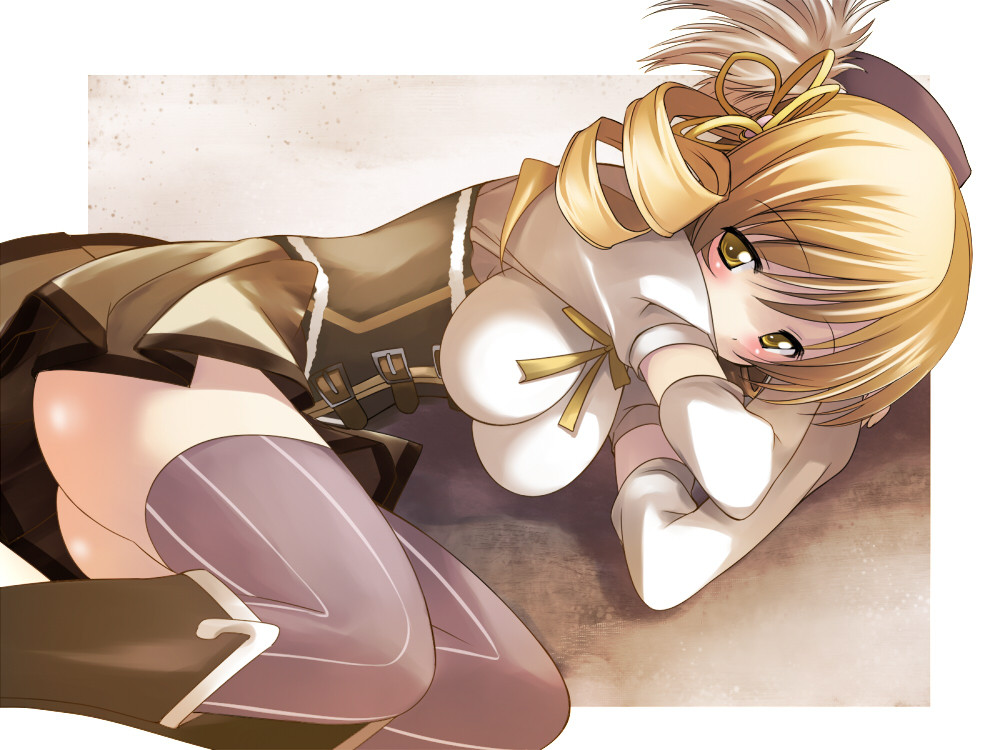 alric, mahou_shoujo_madoka_magica, thighhighs, tomoe_mami