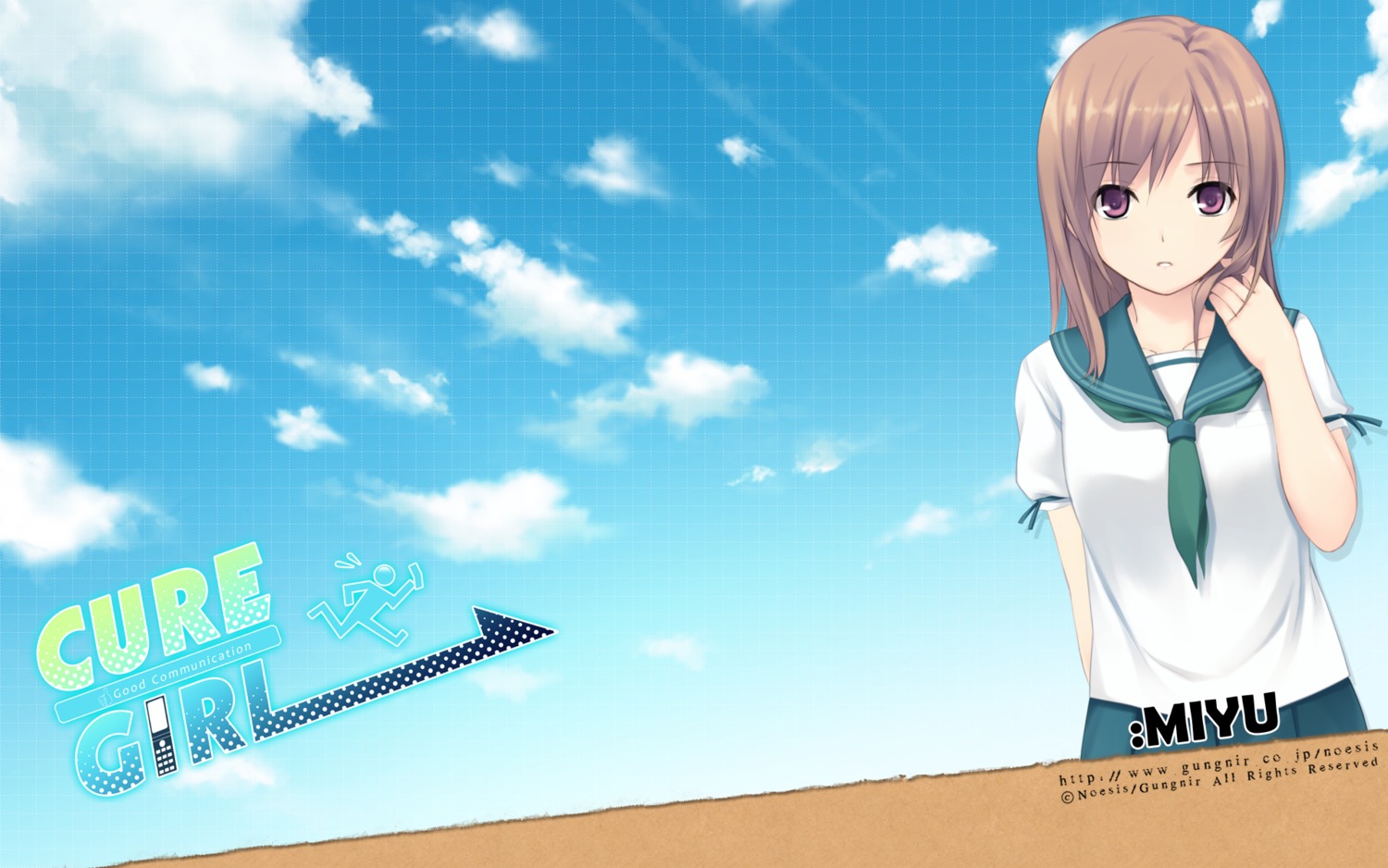 coffee-kizoku, cure_girl, hoshimiya_miyu, noesis, seifuku, wallpaper