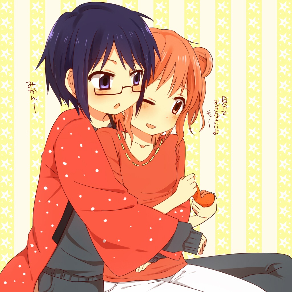 hidamari_sketch, hiro, megane, orange_(artist), sae