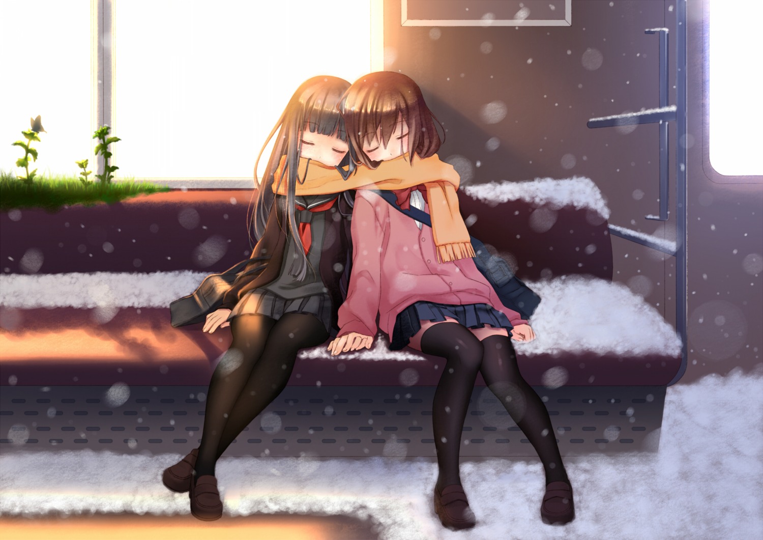 nana_mikoto, pantyhose, seifuku, thighhighs