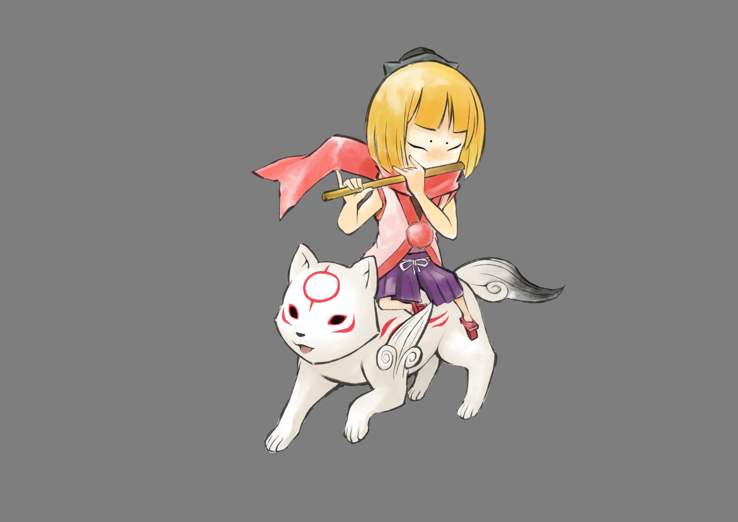 chibiterasu, ookami, transparent_png