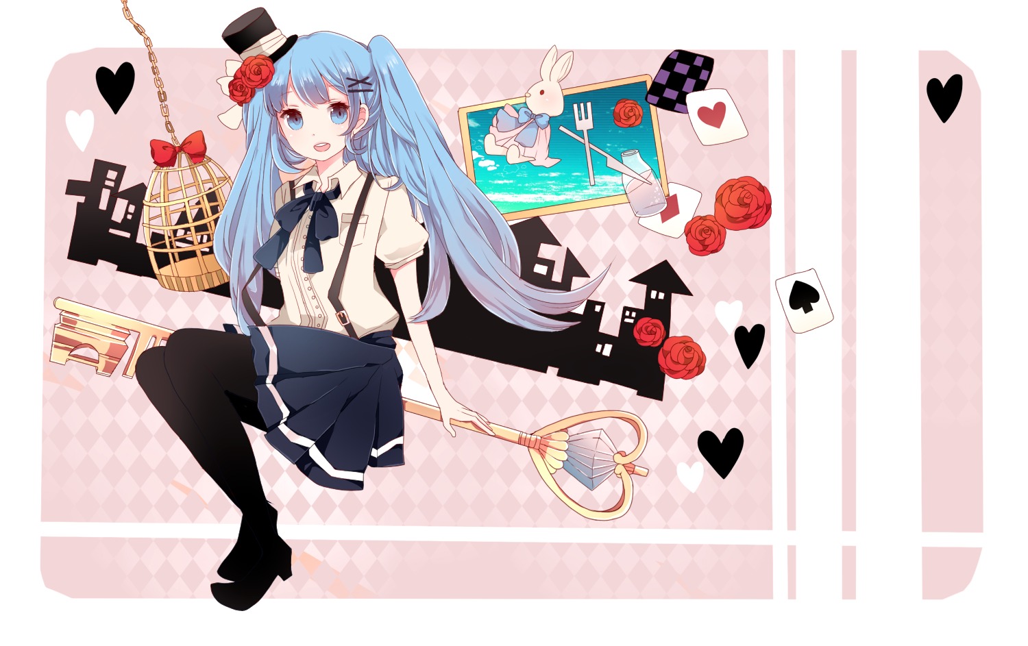 hatsune_miku, komine, pantyhose, vocaloid