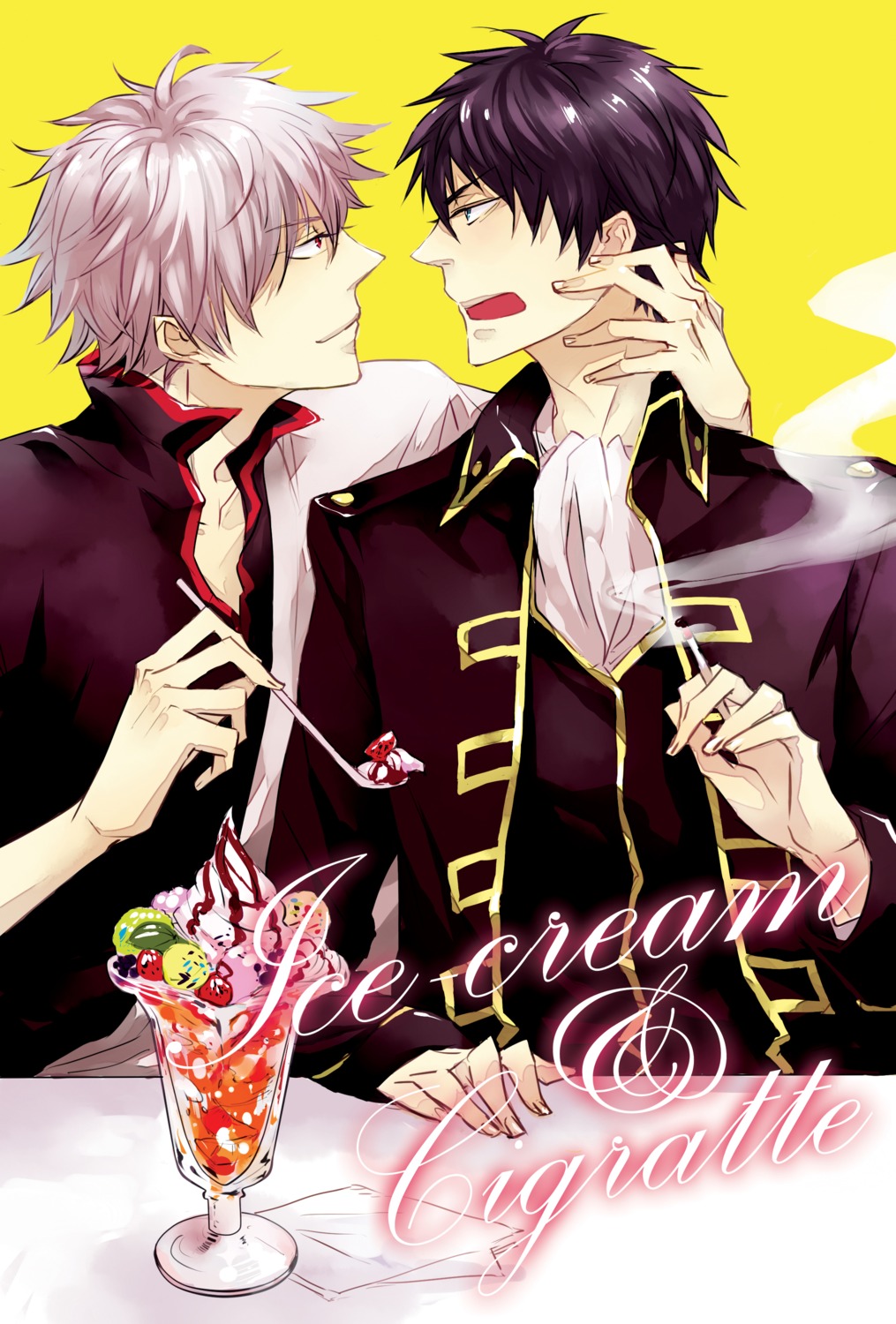 genii, gintama, male, smoking