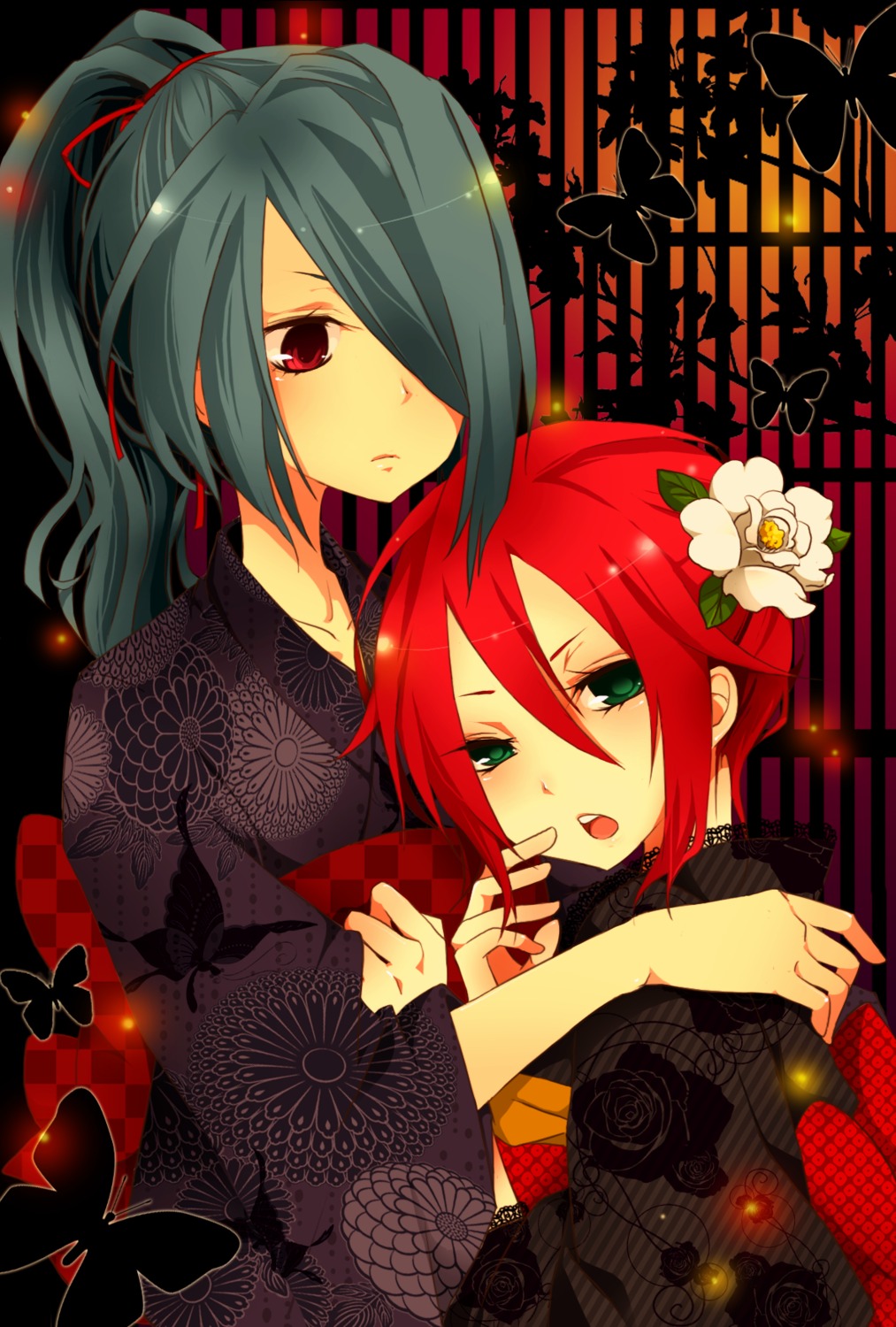 inazuma_eleven, kazemaru_ichirouta, kiyama_hiroto, male, trap, utaoka_(23com), yukata