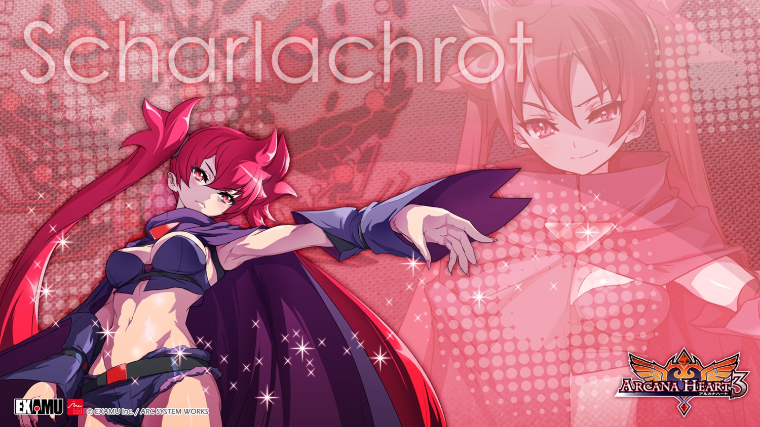 arcana_heart, scharlachrot, wallpaper