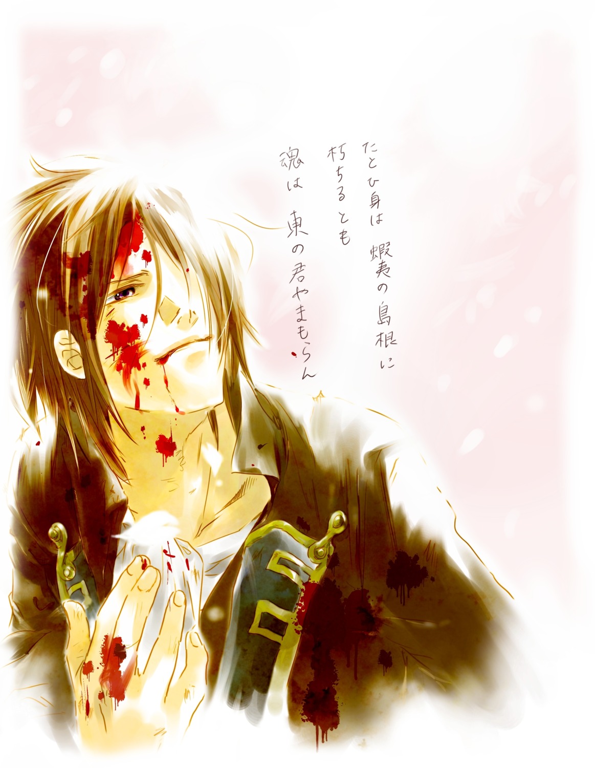 akio_(pixiv2535432), blood, hijikata_toshizou, hijikata_toshizou_(hakuouki), male