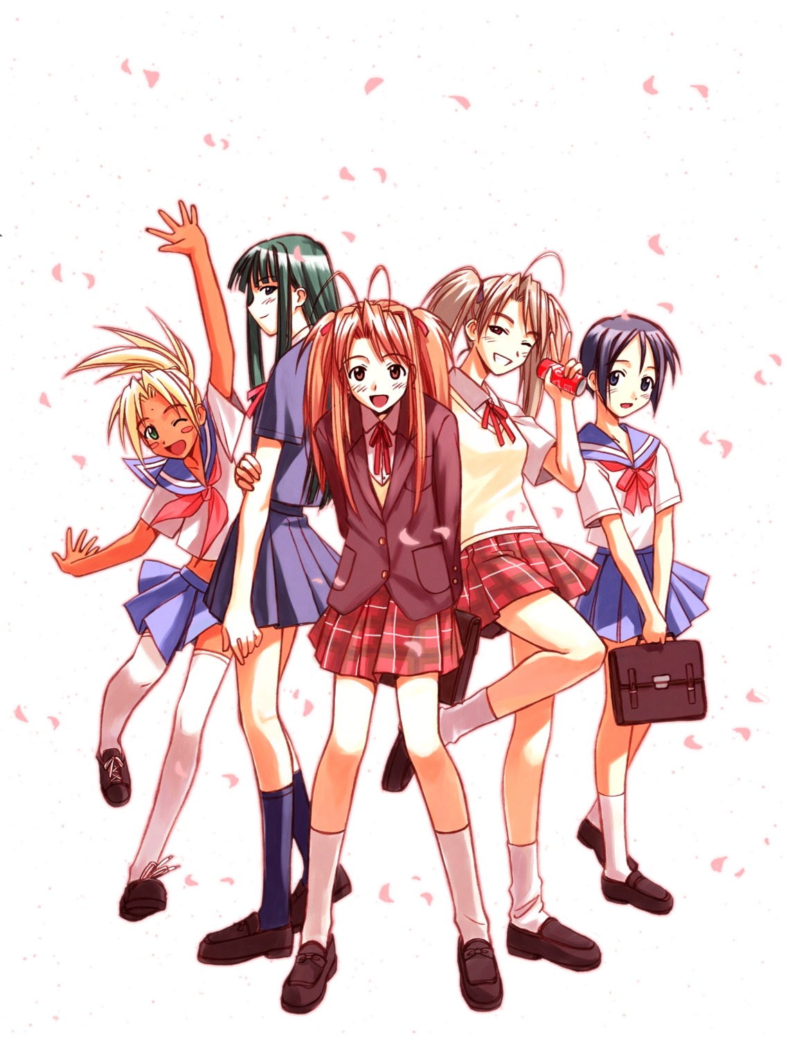 akamatsu_ken, aoyama_motoko, kaolla_su, konno_mitsune, love_hina, maehara_shinobu, narusegawa_naru, seifuku
