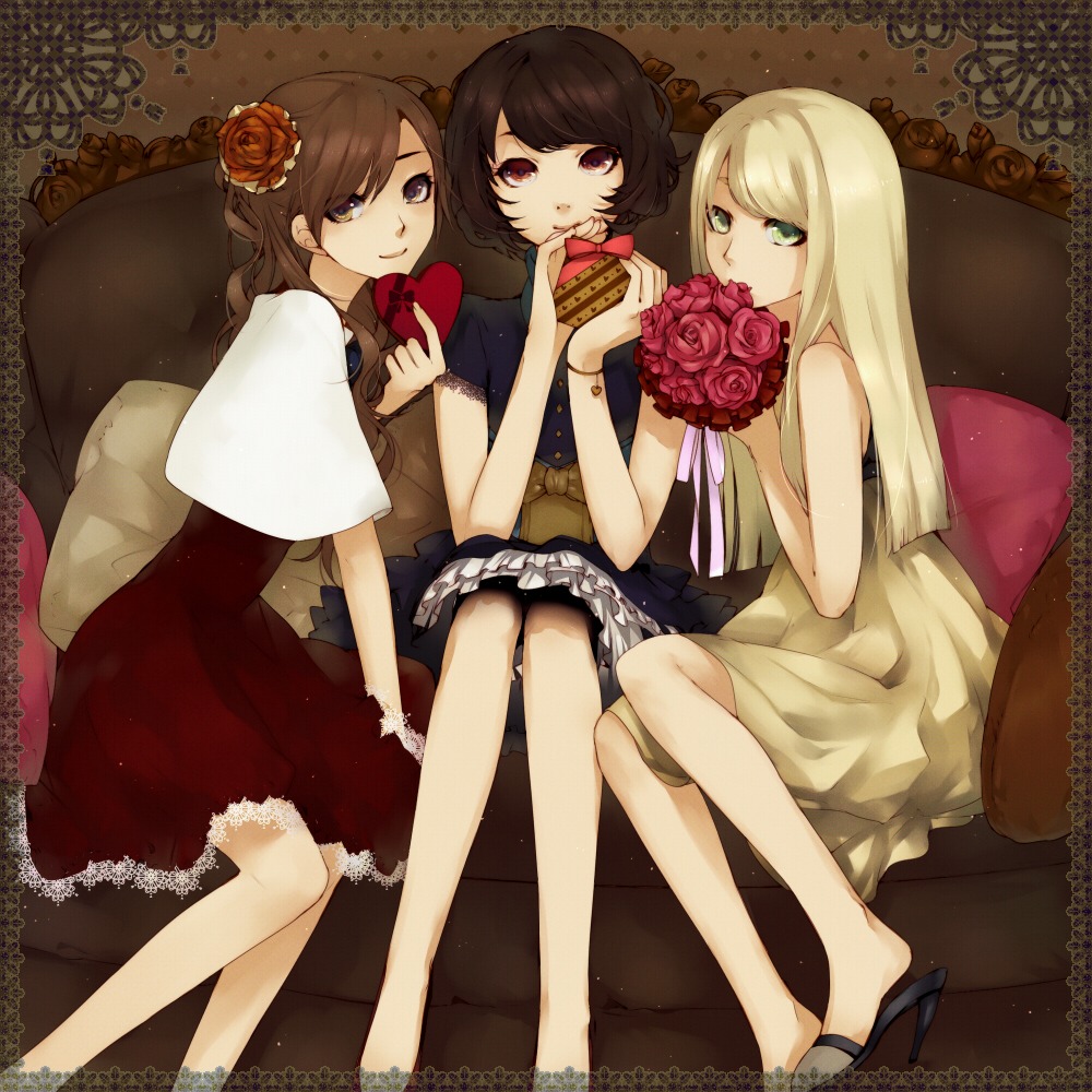 aoshiki, dress, valentine