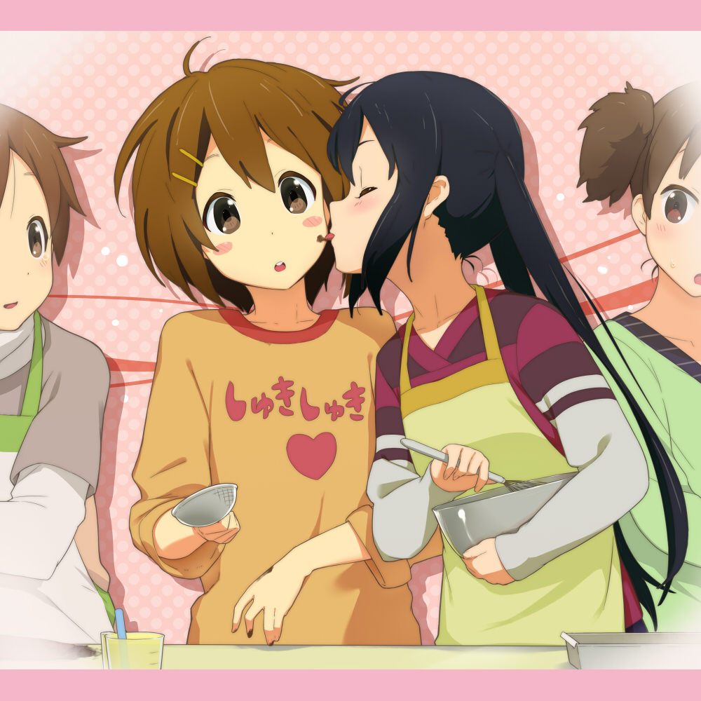 hirasawa_ui, hirasawa_yui, k-on!, kanna_asuke, nakano_azusa, suzuki_jun