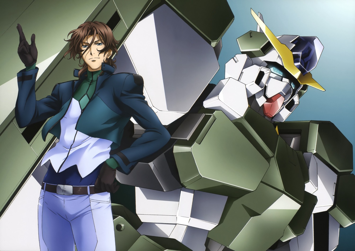 chiba_michinori, gundam, gundam_00, gundam_00:_a_wakening_of_the_trailblazer, gundam_zabanya, lockon_stratos, lyle_dylandy, male