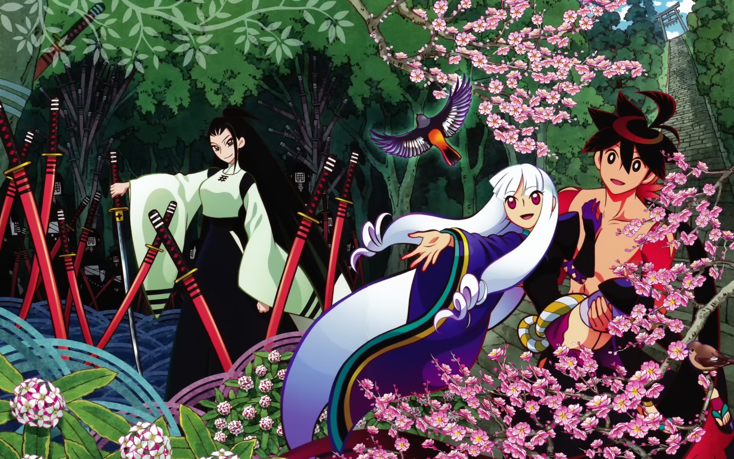 katanagatari, togame, tsuruga_meisai, wallpaper, yasuri_shichika