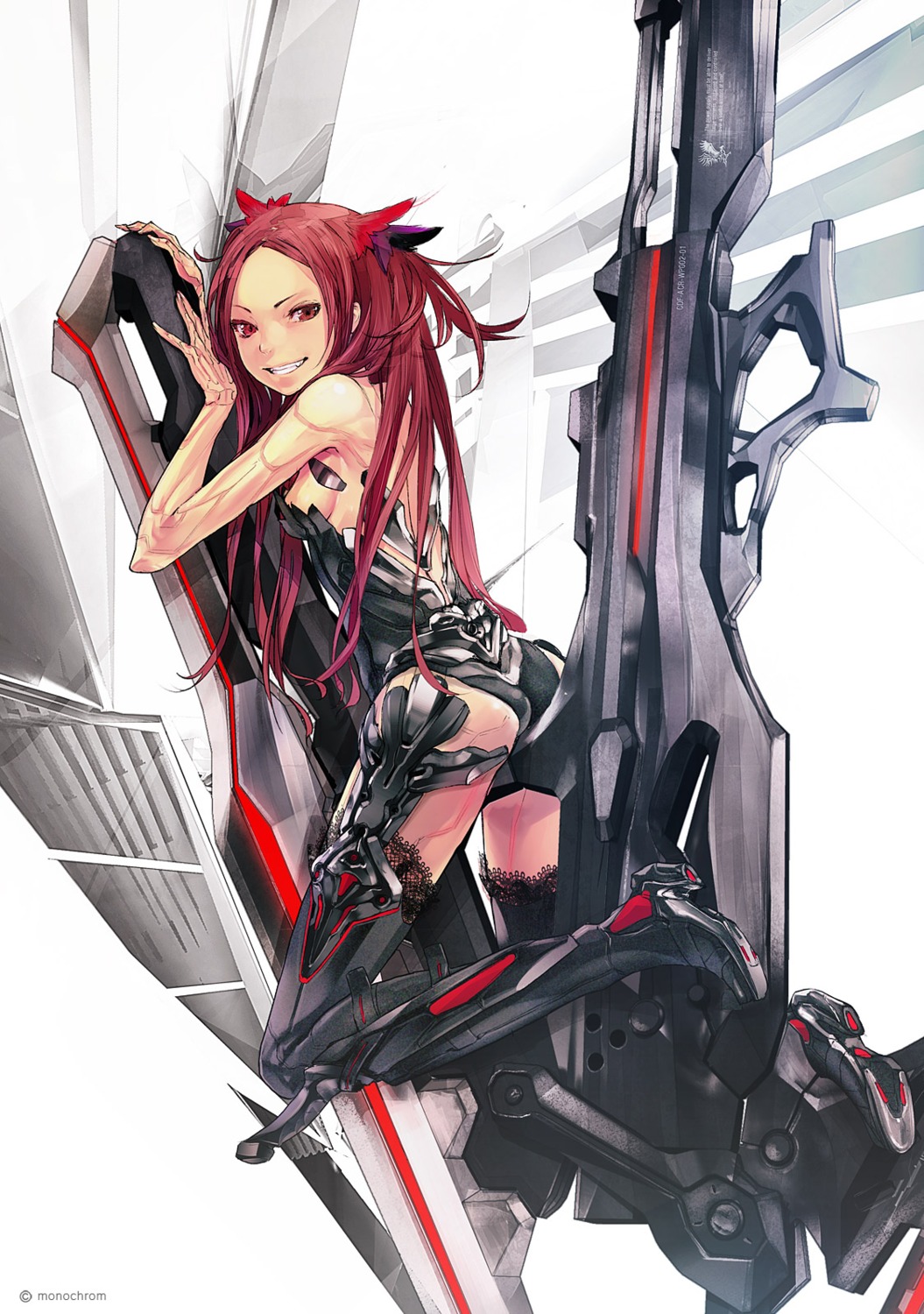 beatless, kouka, mecha_musume, redjuice, thighhighs
