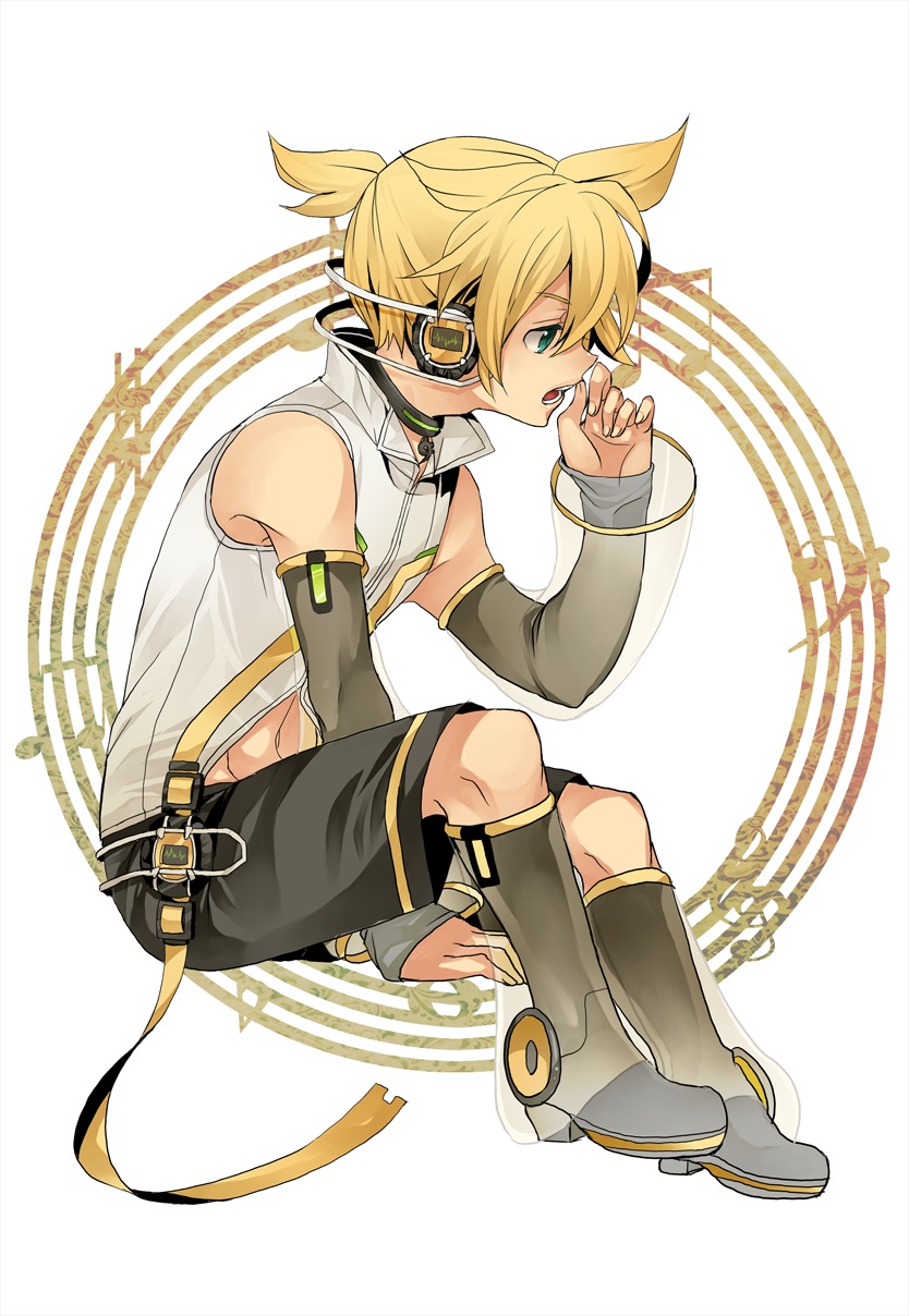 headphones, kagamine_len, len_append, male, tankensya, vocaloid, vocaloid_append
