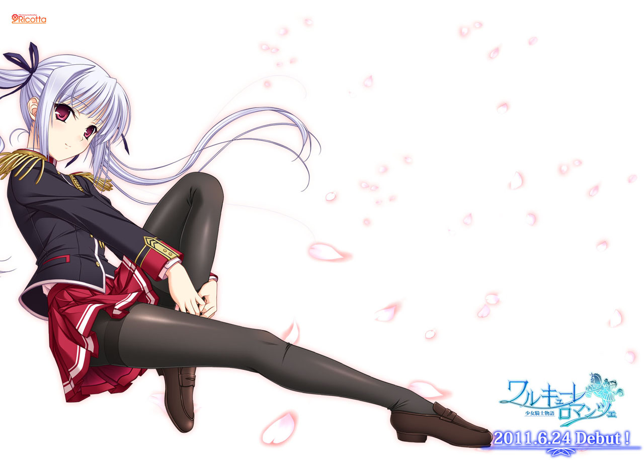 komori_kei, lisa_eostre, pantyhose, ricotta, seifuku, walkure_romanze, wallpaper