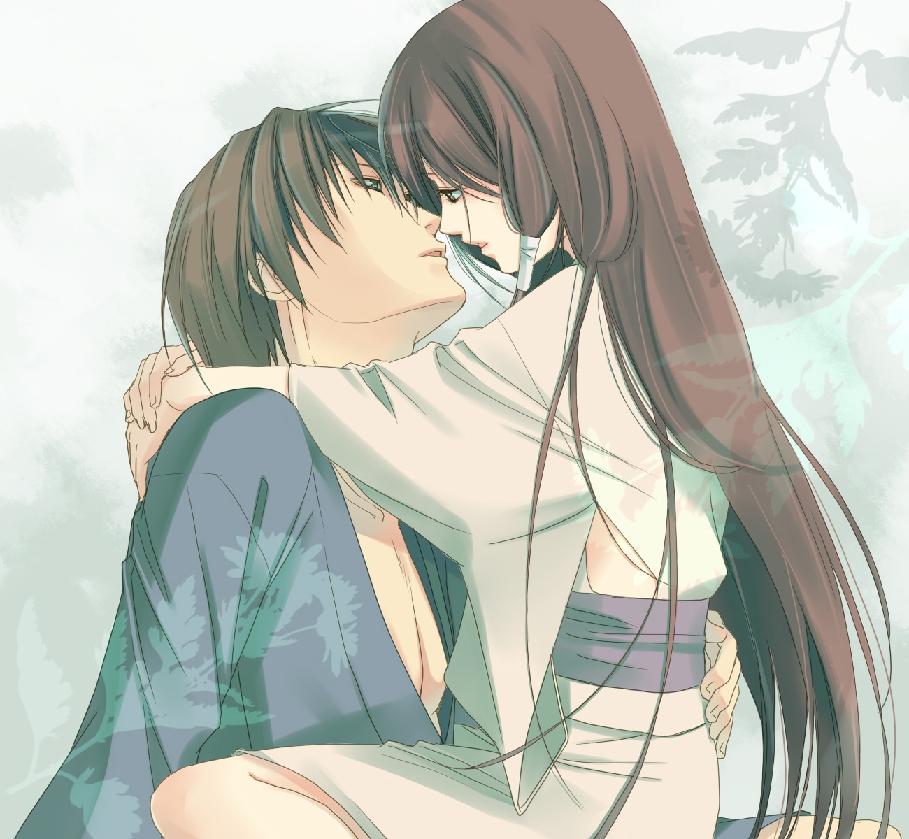 fuuchouin_kazuki, get_backers, japanese_clothes, kakei_juubei, kimono, papillon10, trap, yaoi
