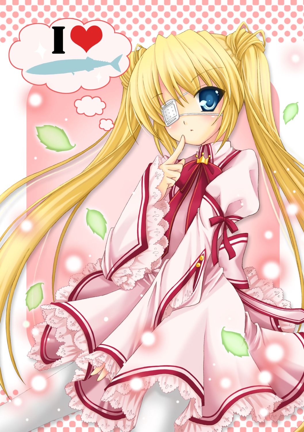 chibinon, eyepatch, nakatsu_shizuru, pantyhose, rewrite, seifuku