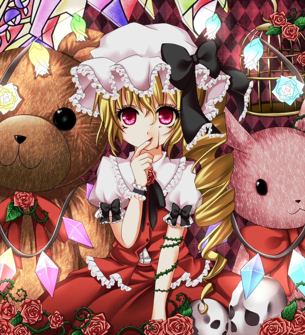 blood, flandre_scarlet, harukaruha, touhou