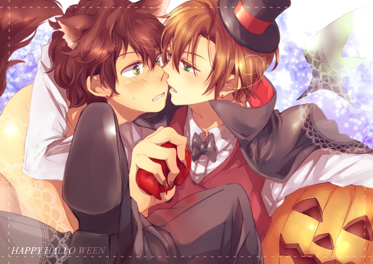 halloween, hetalia_axis_powers, male, riku_(r_e), south_italy, spain, yaoi