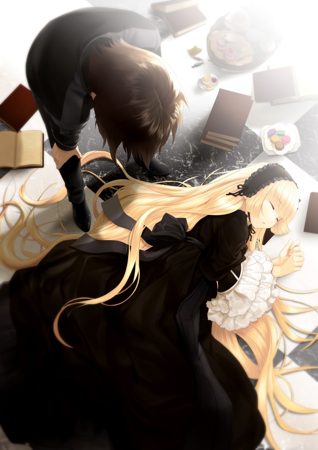 gosick, gothic_lolita, jpeg_artifacts, kasuga_hamui, kujou_kazuya, lolita_fashion, victorica_de_broix