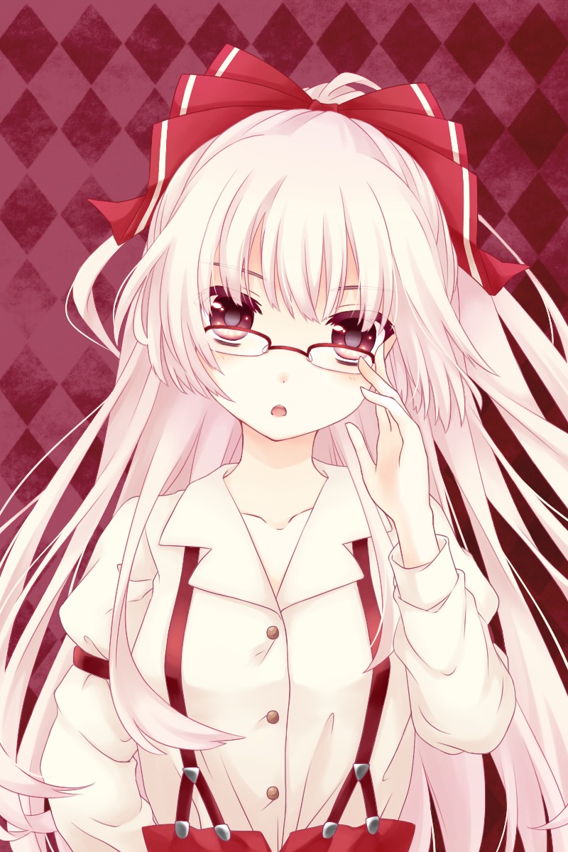 fujiwara_no_mokou, kai_aki, megane, touhou