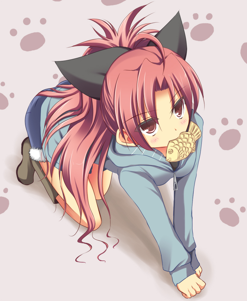 akane_souichi, animal_ears, mahou_shoujo_madoka_magica, nekomimi, sakura_kyouko