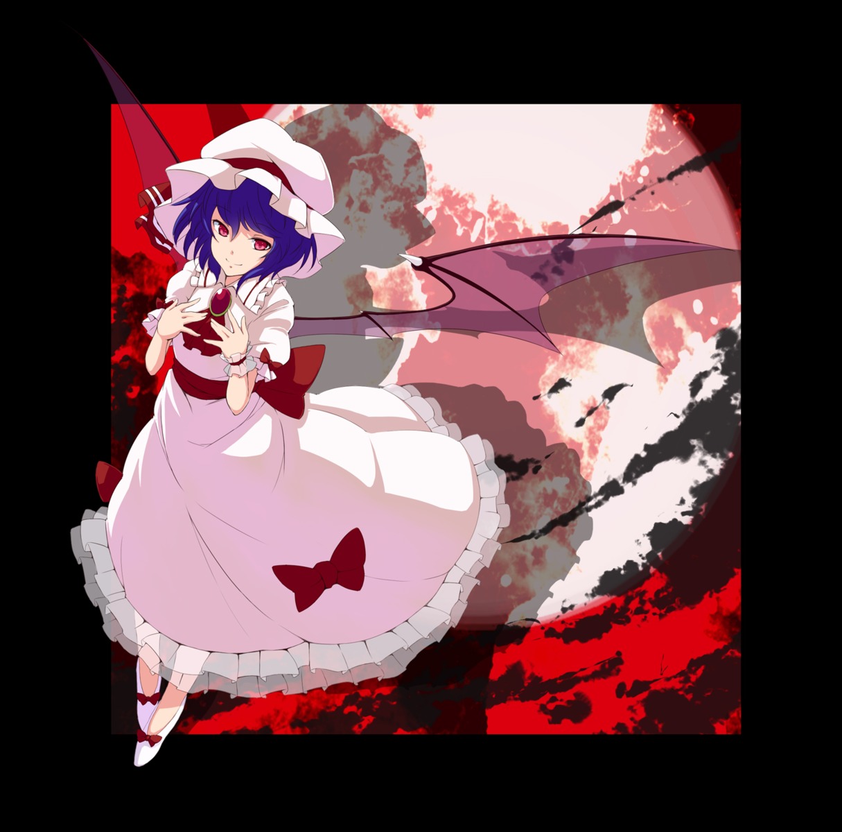 dress, remilia_scarlet, touhou, tsuttsu, wings