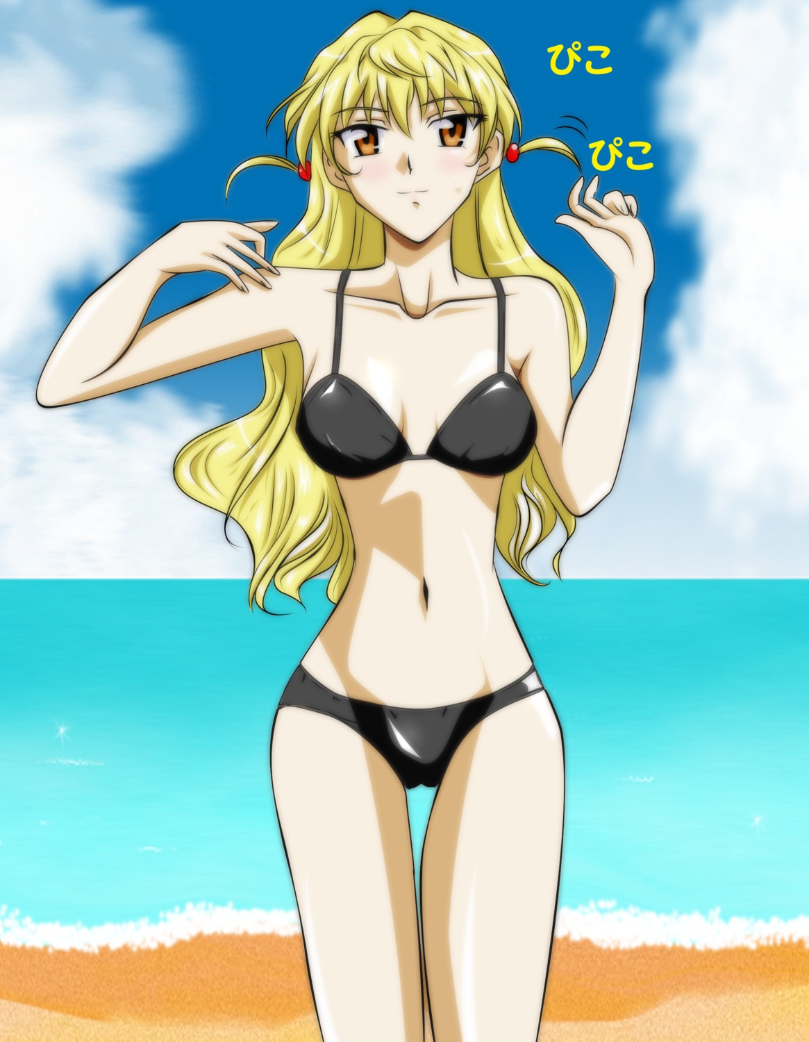 bikini, gentoku, sawachika_eri, school_rumble, swimsuits
