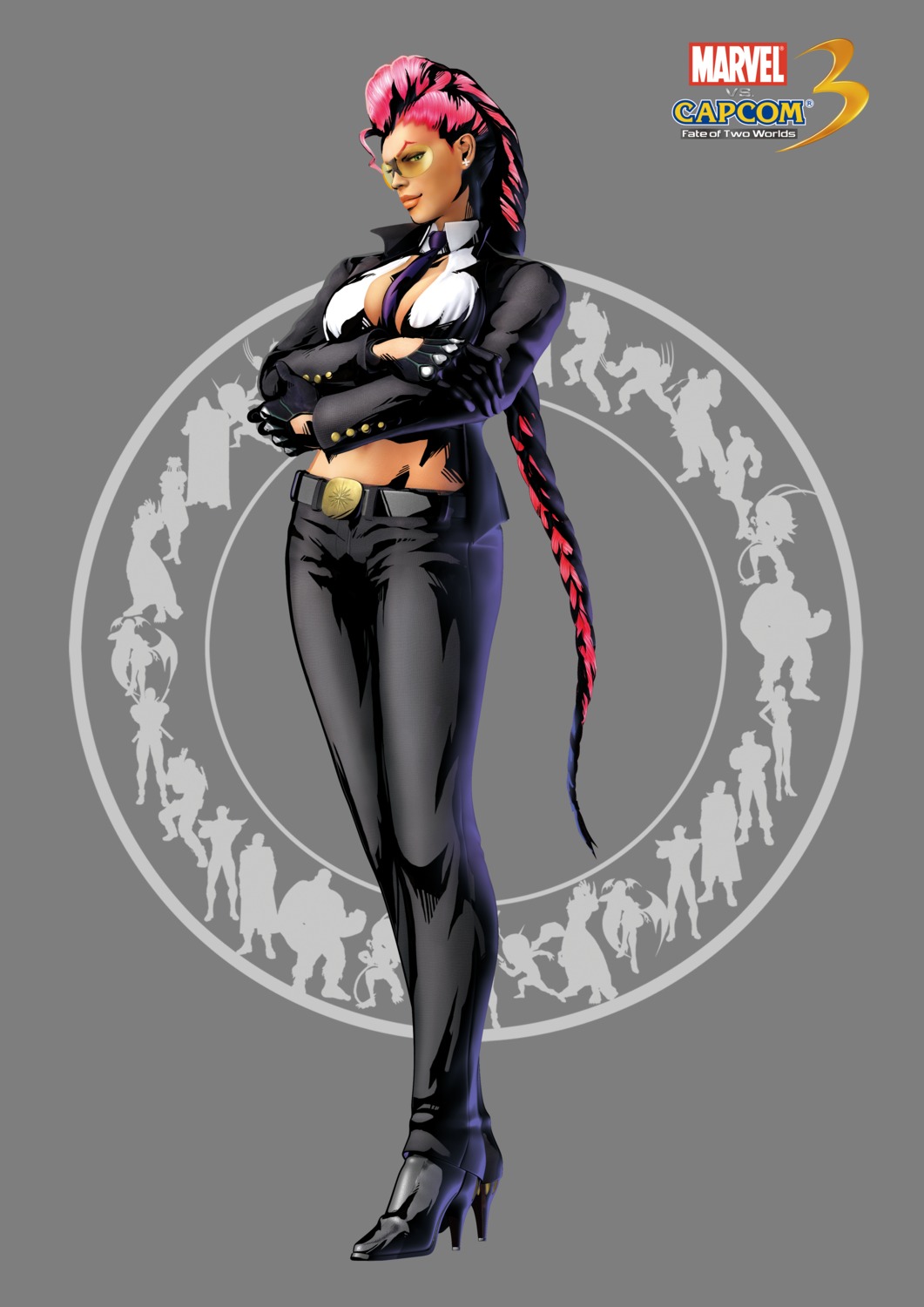 business_suit, capcom, cleavage, crimson_viper, marvel_vs_capcom, marvel_vs_capcom_3, megane, shinkirou