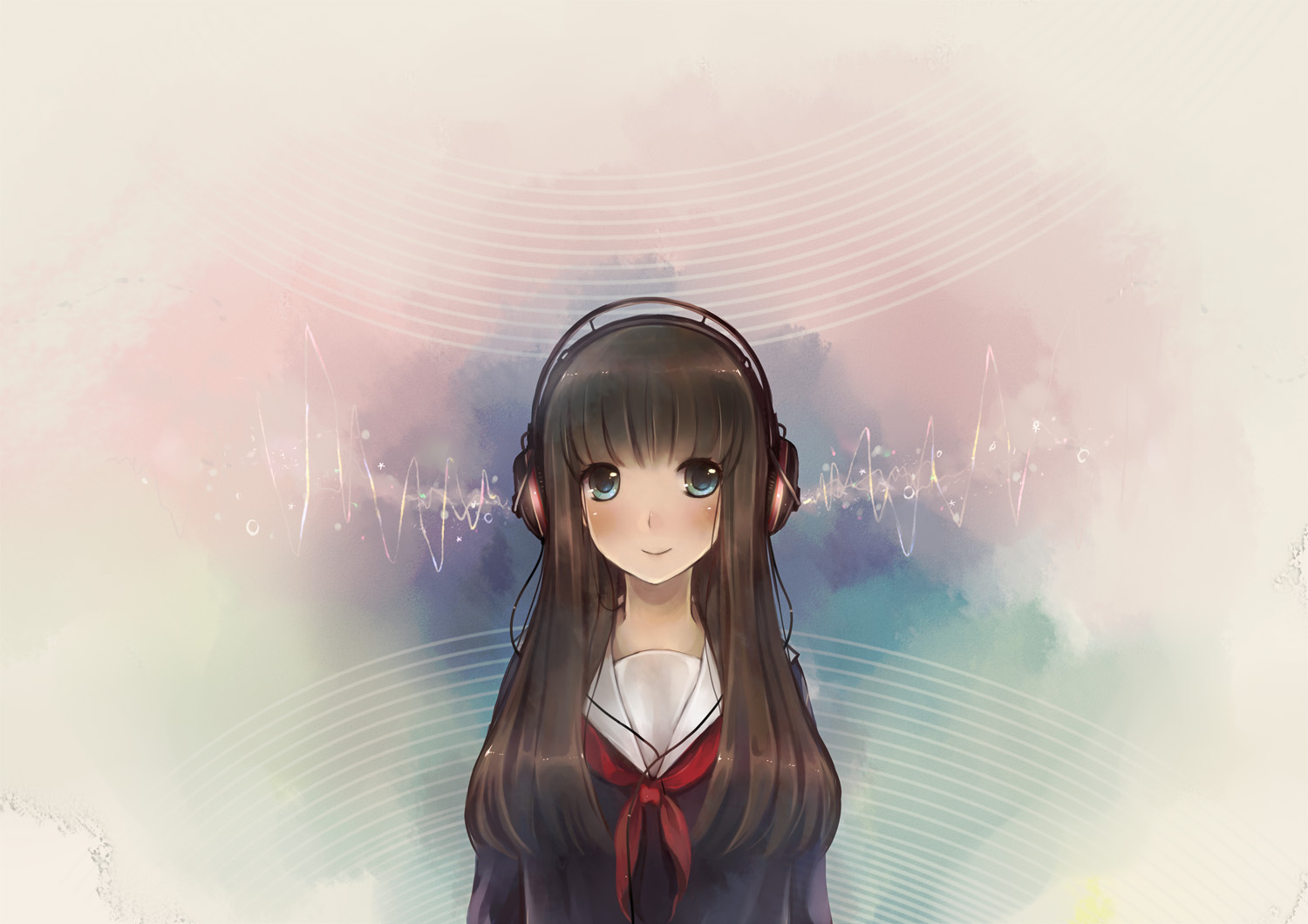 headphones, seifuku, sususuyo