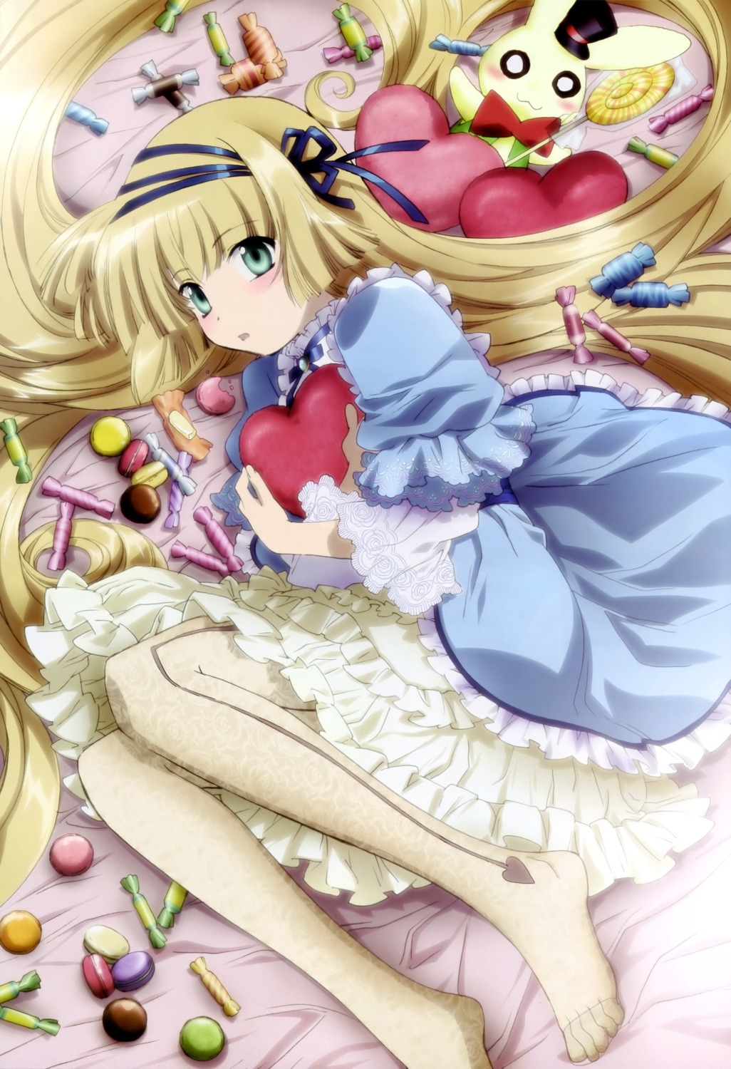 dress, feet, gosick, lolita_fashion, pantyhose, sunaga_hiroko, victorica_de_broix