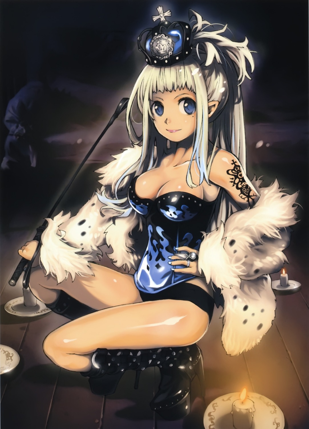 cleavage, haku_(sabosoda)