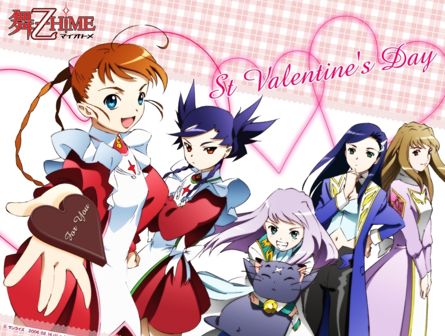 dress, hisayuki_hirokazu, mai_otome, mashiro_blan_de_windbloom, mikoto, natsuki_kruger, neko, nina_wang