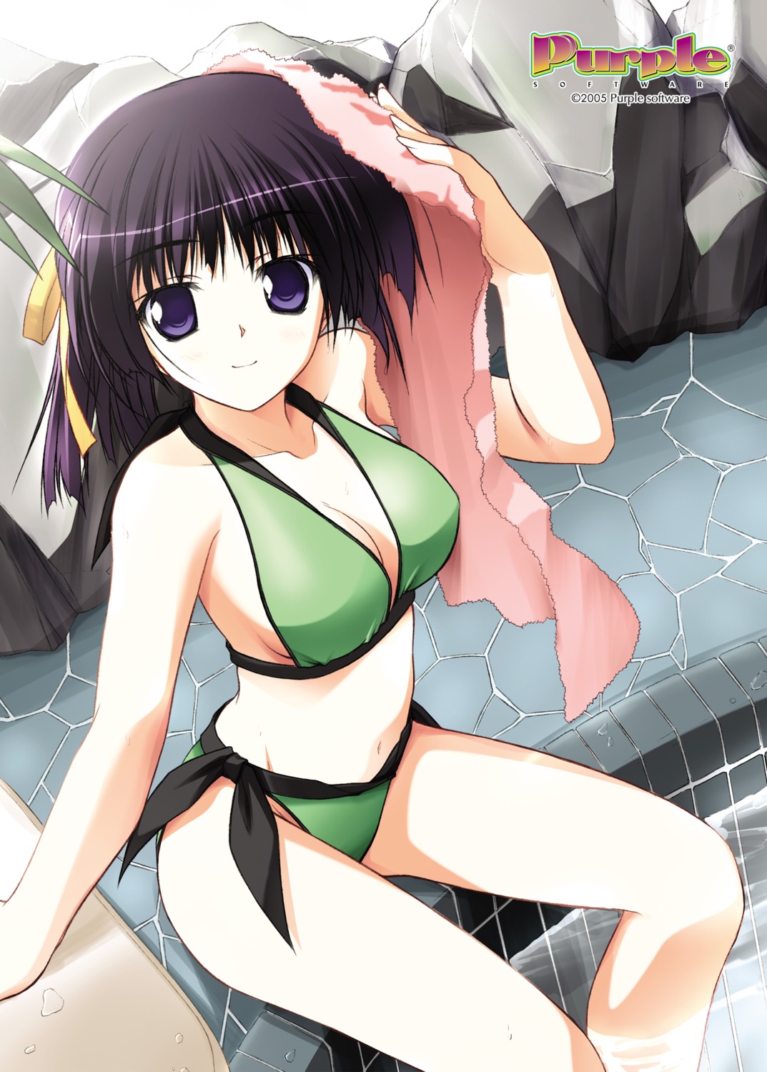 akiiro_renka, bikini, cleavage, purple_software, swimsuits, tokura_mayu, towel, tsukimori_hiro