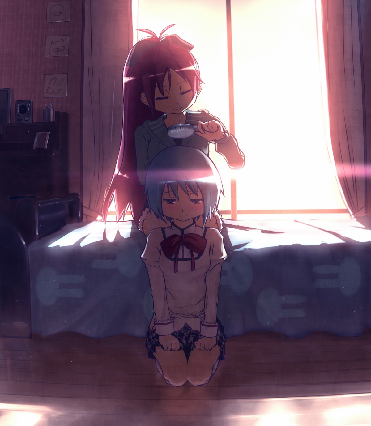 mahou_shoujo_madoka_magica, miki_sayaka, sakura_kyouko, teralimit