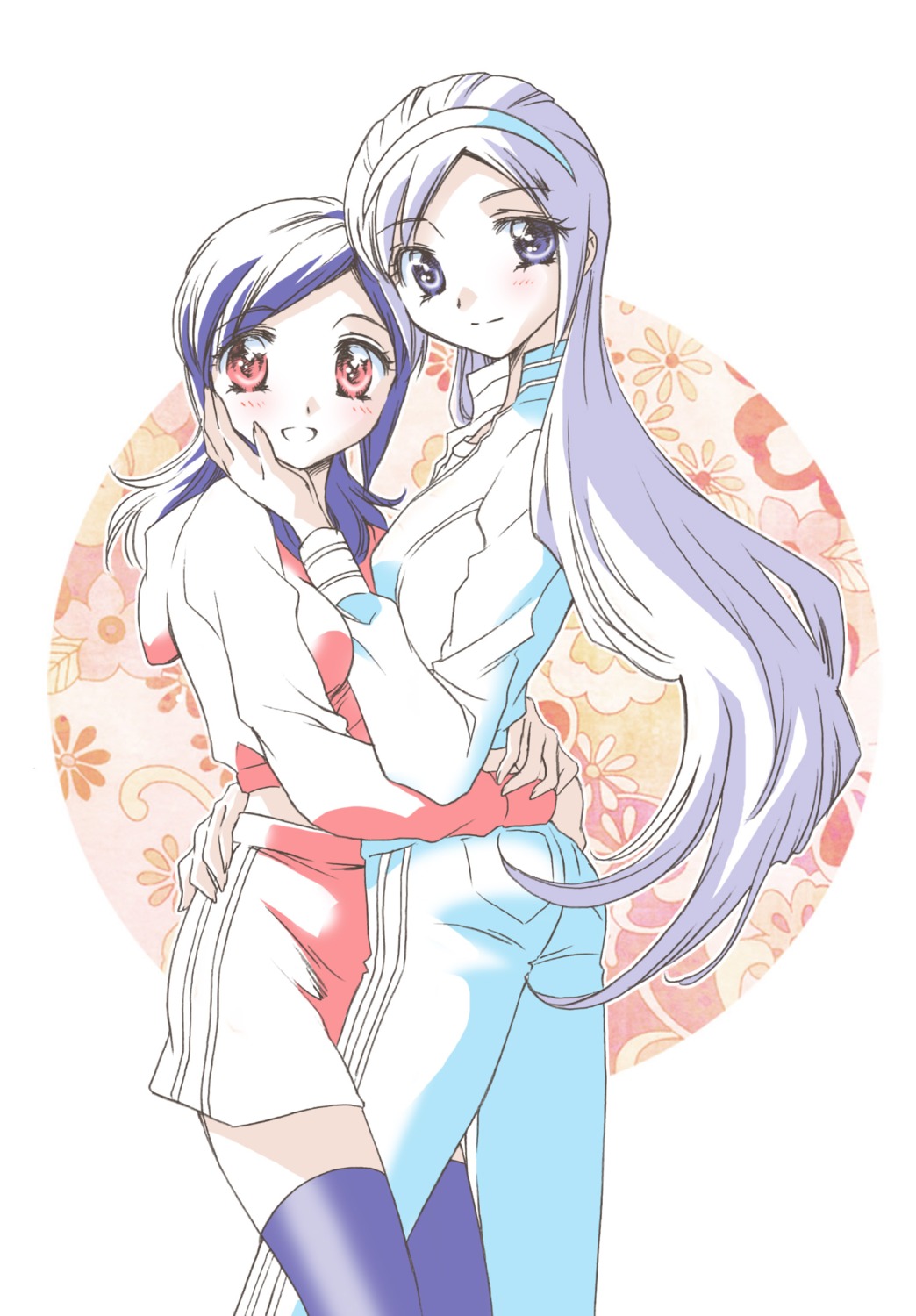 aono_miki, fresh_precure!, higashi_setsuna, muumin, precure, thighhighs