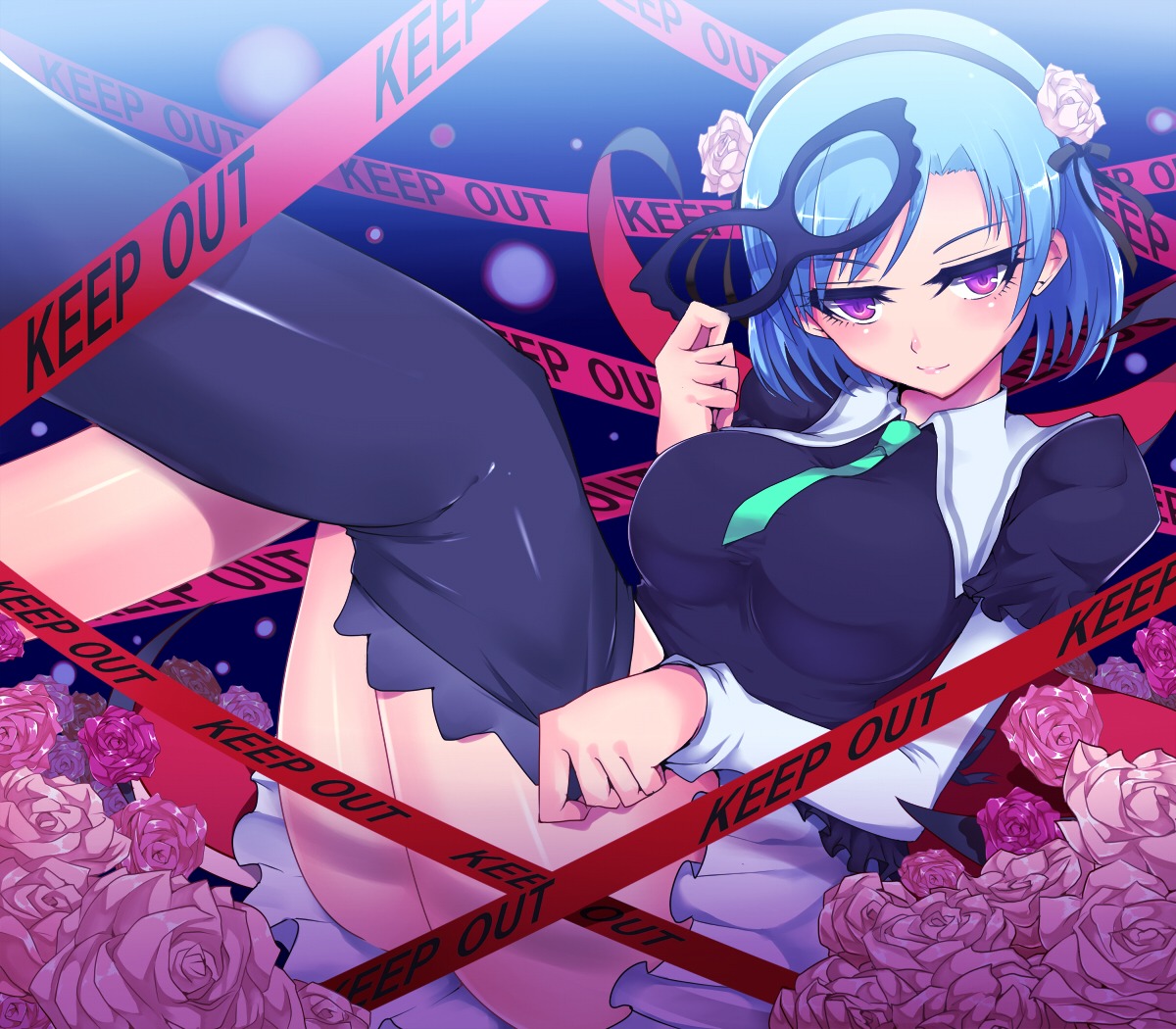 henriette_mystère, kasai_shin, tantei_opera_milky_holmes, thighhighs