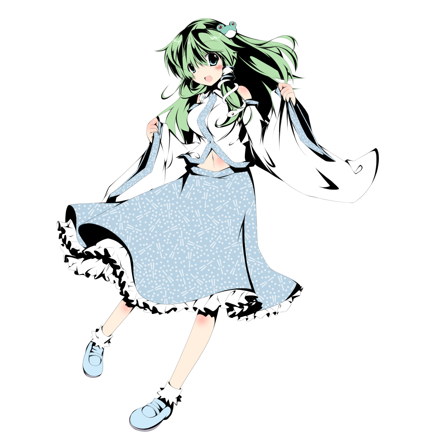 kochiya_sanae, plus9, touhou, transparent_png