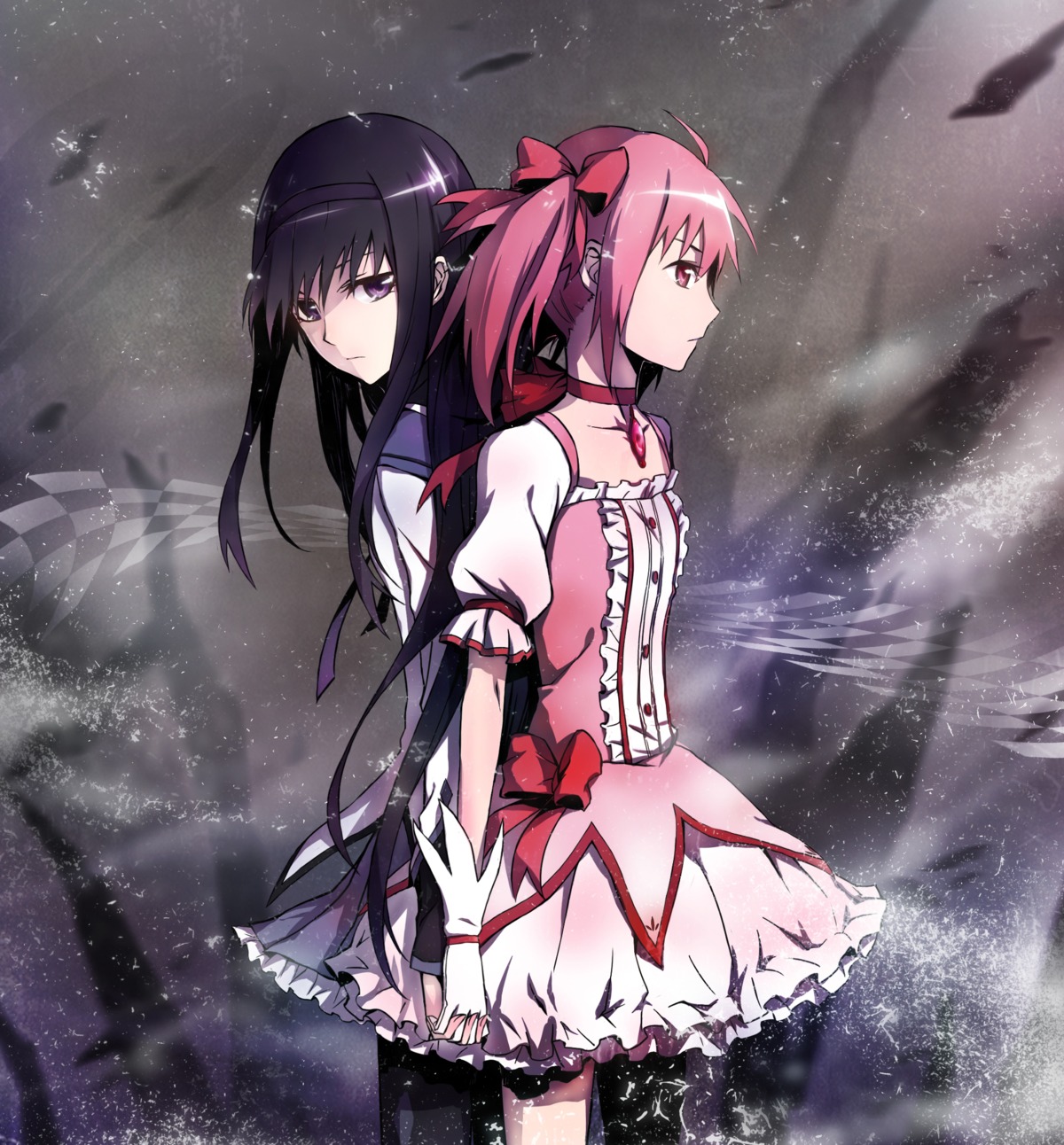 akemi_homura, azmodan, kaname_madoka, mahou_shoujo_madoka_magica